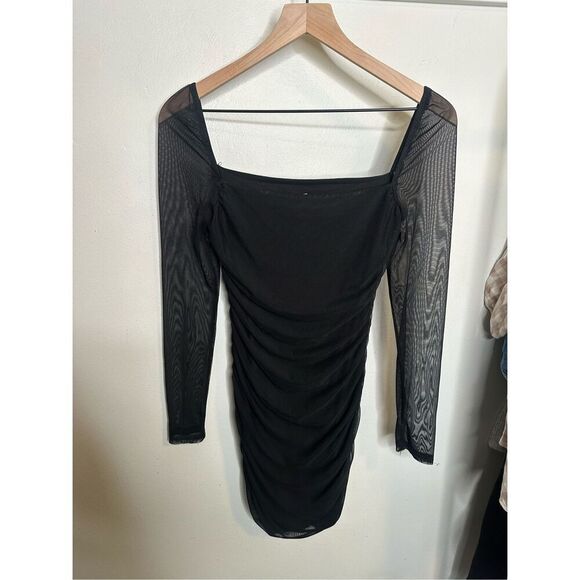 Princess Polly Charvi Sheer Long Sleeve Ruched Mini Dress - Picture 5 of 6